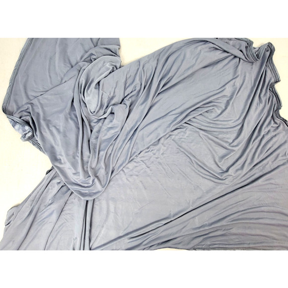 Ailemei Cooling Throw Blanket Gray Stripe 50x70 Icy Jade Fiber Summer Comfort - Picture 5 of 9